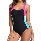 beautyin Womens One Piece Sport Swimsuit Water Aerobic Bathing Suit Lap Swimwear