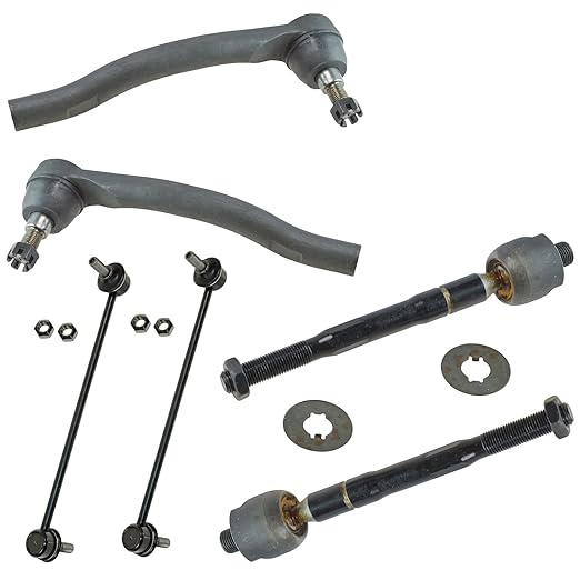 6 Piece Kit Inner Outer Tie Rod End Stabilizer Sway Bar End