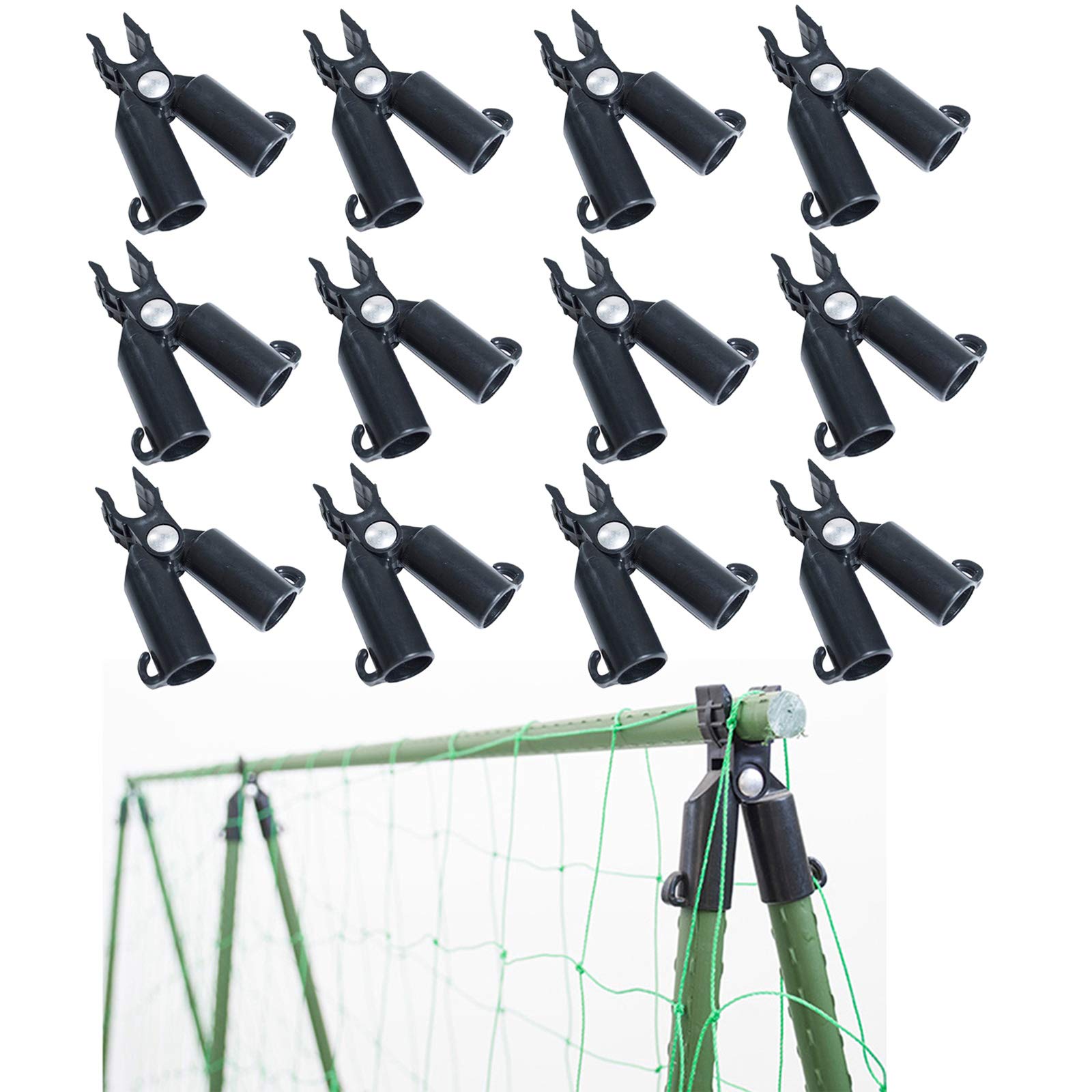 æ— 12Pcs Plant Stake Connectors, 11mm Adjustable A-Type Connecting Joint Clips, Climbing Vine Bracket Shelf Connector, Plant Support Rods Connection Buckles for Home Garden Greenhouse Trellis