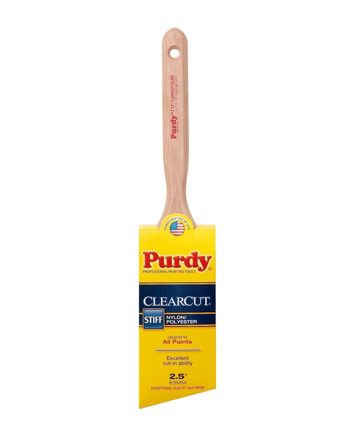 Purdy 144152125 Clearcut Series Glide Angular Trim Paint Brush, 2-1/2 inch