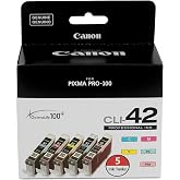 Canon CLI-42 Genuine Five Color Pack, Compatible with PIXMA PRO-100 Printers