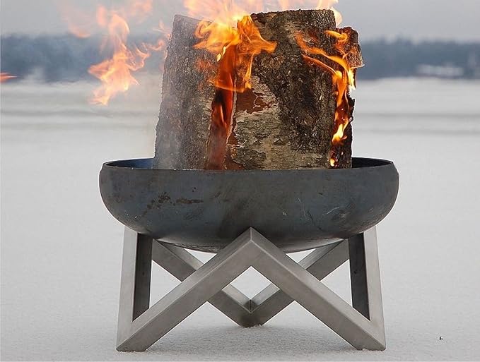 Design Feuerschale Ø45cm Edelstahl SvenskaV Feuerstelle Feuerkorb