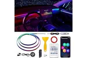 MAODANER Tesla Model 3/Y Dreamcolor Acrylic Interior Car LED Strip Light with 30S Motion Sensor Switch&USB Hub, 55.1 inches Tesla Ambient Lighting Kits, RGB Colors Tesla Neon LED Strip Light for 2021 2022 2023