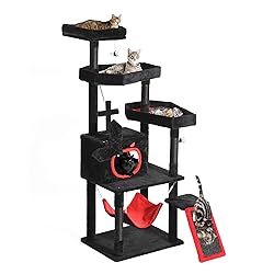YITAHOME Gothic Cat Tree with Coffin Bed, 63" Tall