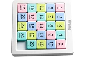 Slide Puzzle,Number Slide Game - Handheld Brain Teaser Toy Educational Challenge for Teens Adults Classroom Travel Entertainm