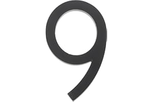 Hy-Ko Products FM-6/9 Floating House Number 9 (NINE) 6" High Black