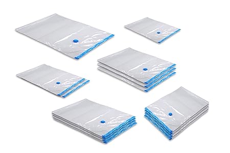 Kronenburg 15 tlg Set Vakuumbeutel - Aufbewahrungsbeutel - 6 verschiedene Größen