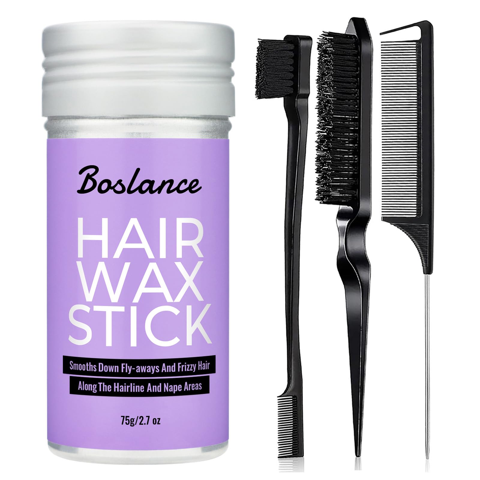Photo 1 of ****MISSING WAX STICK***
Slick Back Hair Brush Set With Hair Wax Stick?Hair Bun Maker&Sleek Ponytail Etc For Styling Accessories?Taming Flyaways ?Frizz?Edge Control?Smoothing Hair Down ?Hair Pomade Stick For Kids Women&Men