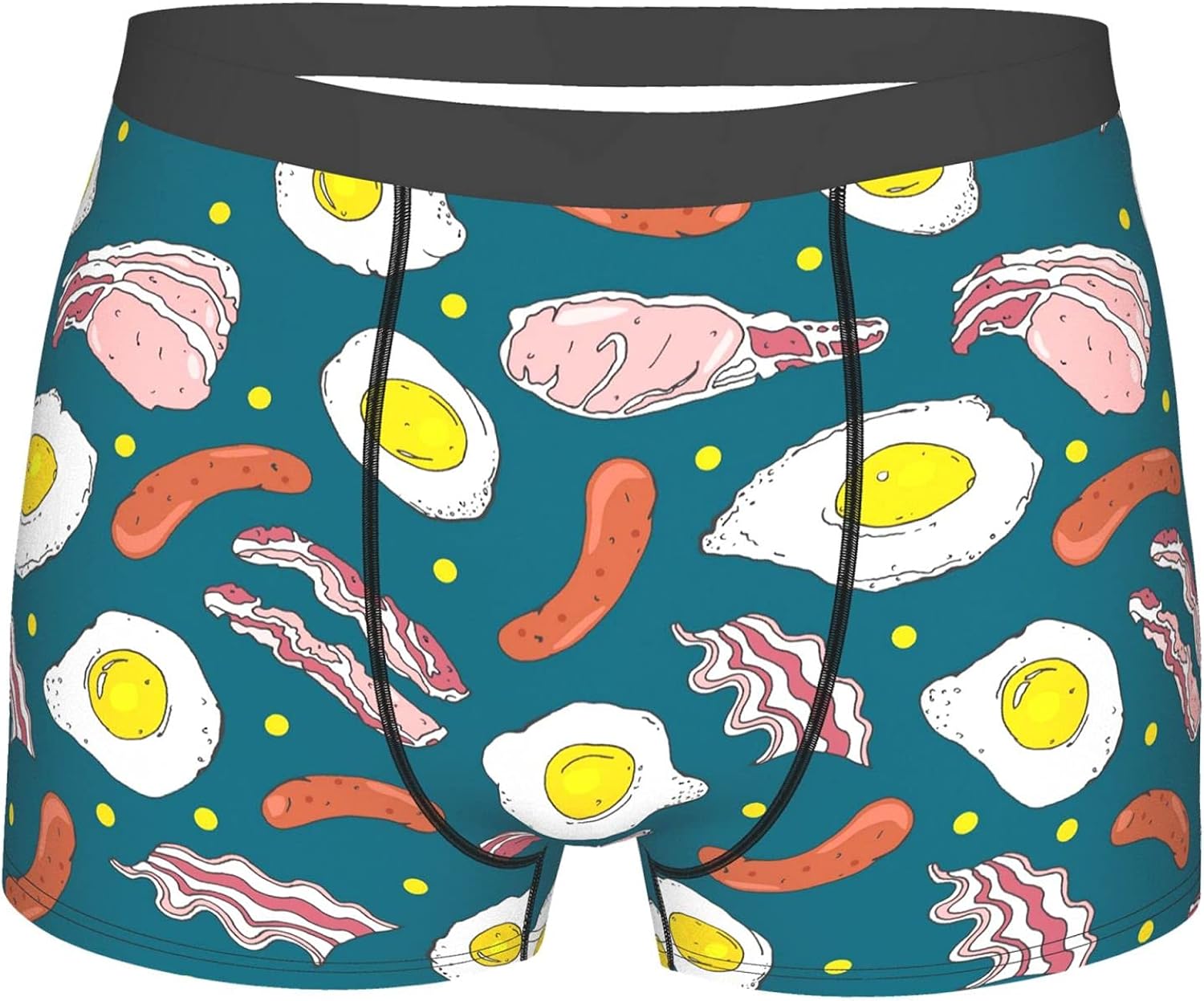 Breakfast Bacon Eggs Sausages Food Mens Underwear Sexy Boxer Shorts