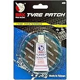 PAX 3Pcs 80mm Round Universal Tube and Tire Repair Patch Kit, for Radial and Bias Tires, Motorcycle, Automobile, Truck, Agricultural Vehicles, BMX, ATVs, River Floating, Inflatable Rubber