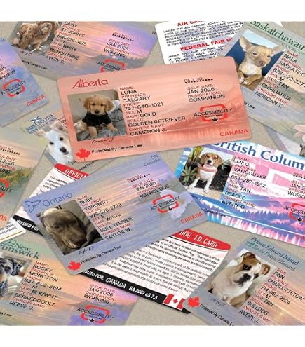 ActiveDogs Carte D'Identité Avec Photo Pour Chien D'Assistance - Badge ADA TSA Avec Clip - Inscription Et Copie Numérique Gratuites