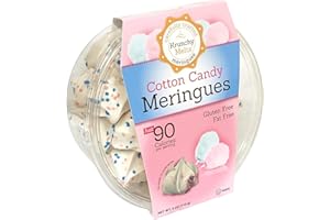 Krunchy Melts Original Meringue Cookies | Cotton Candy Flavor | Only 90 Calories Per Serving | Fat Free, Gluten Free, Dairy Free (4 Oz)