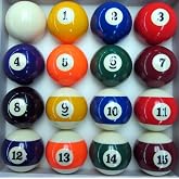 Iszy Billiards Pool Table Billiard Ball Set, Art Number Style