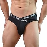 JOCKMAIL Men's Low Rise Sexy Briefs Breathable Ice Silk Underwear Athletic Letter Print Lightweight Triangle Cut