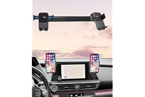 LAUFITMT Car Phone Holder for Toyota Prius 2023-2026 Accessories 8 Inch Screen Fixed Clip Cell Phone Mount Hands-Free 360 Deg