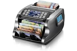 MUNBYN IMC22 Money Counter Machine Canadian Mixed Denomination, Dual-Display, CIS/UV/IR/MG Counterfeit Detection Bill Counter