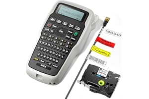 VolenGo E1000 Label Maker, Wire Label Maker Waterproof-Labels, Cable Labeler Machine with-Tape, Heat Shrink Labeling Machine, Laminated Handheld Labeling Maker for Industrial Office Use