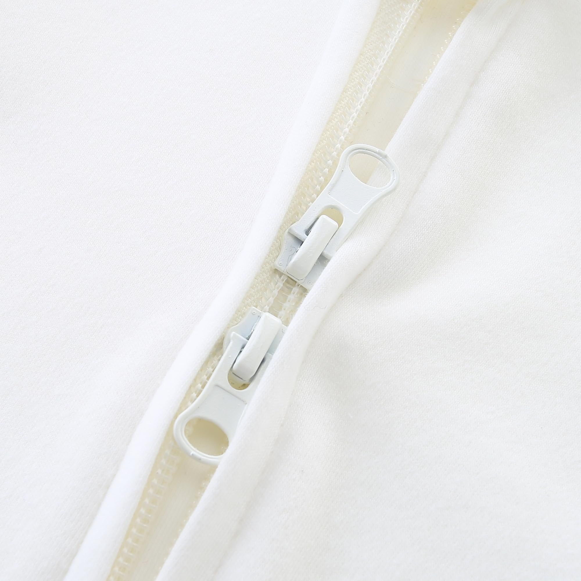 Baby Romper 100% Organic Cotton Pajamas One Piece Long Sleeve Zipper Footie Onesie for 0~12M Baby