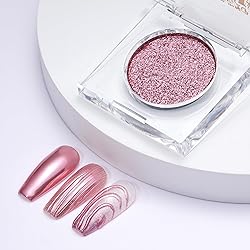 PrettyDiva Nail Powder Rose Gold Chrome Nail Powder