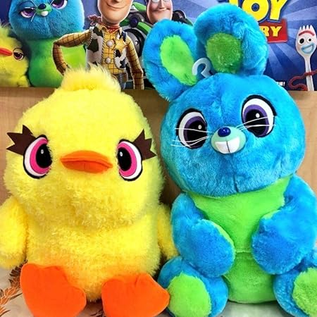 Amazon トイストーリー４ ダッキー バニー ギガジャンボぬいぐるみ ダッキー全長約40cm バニー全長約53cm 特大 大サイズ ディズニー 大きいめ ぬいぐるみ おもちゃ