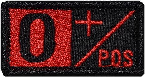 Amazon Com O Positive Blood Type 1x2 Inch Morale Patch Black