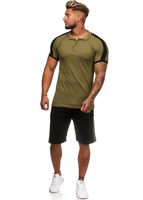 OneRedox Herren Short-Jogginganzug Shortanzug Sportanzug Modell 1204