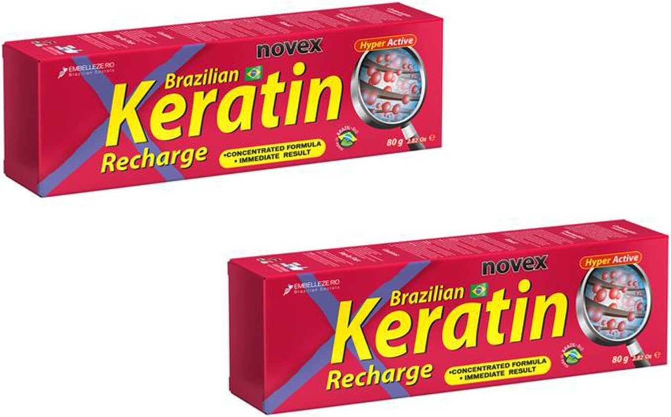 Brazilian Hair Treatment Keratin Recharging 2.8oz | Recarga de Queratina 80g (PACK OF 02)
