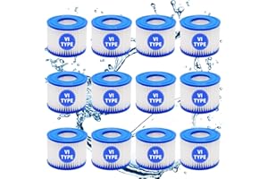 IFANM 12 Pack Type VI Hot Tub Filter Cartridge Compatible with Lay-Z-Spa, Coleman SaluSpa,90352E 58323 58324 58323E 90427E 90363E 60311E, Swimming Pool Pump Filter Cartridge