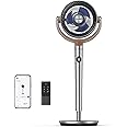 Dreo Standing Fan, 120°+120° Smart Oscillating Floor Fans with Wi-Fi/Voice Control, 80 ft Fan For Bedroom, DC Motor Quiet Fans, adjustable height, 8 Speeds, 6 Modes, 12H Timer, Office, Room