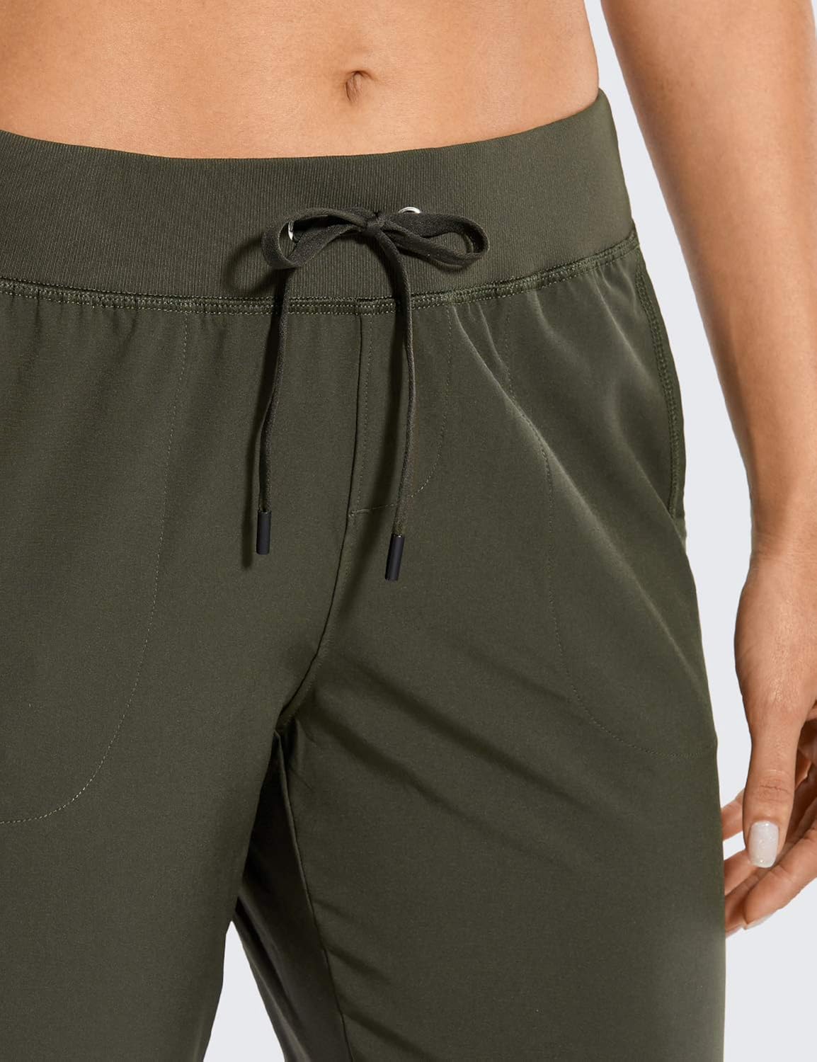 CRZ YOGA Women's Lightweight Joggers Pants with Pockets Drawstring Workout Running Pants with Elastic Waist: Clothing