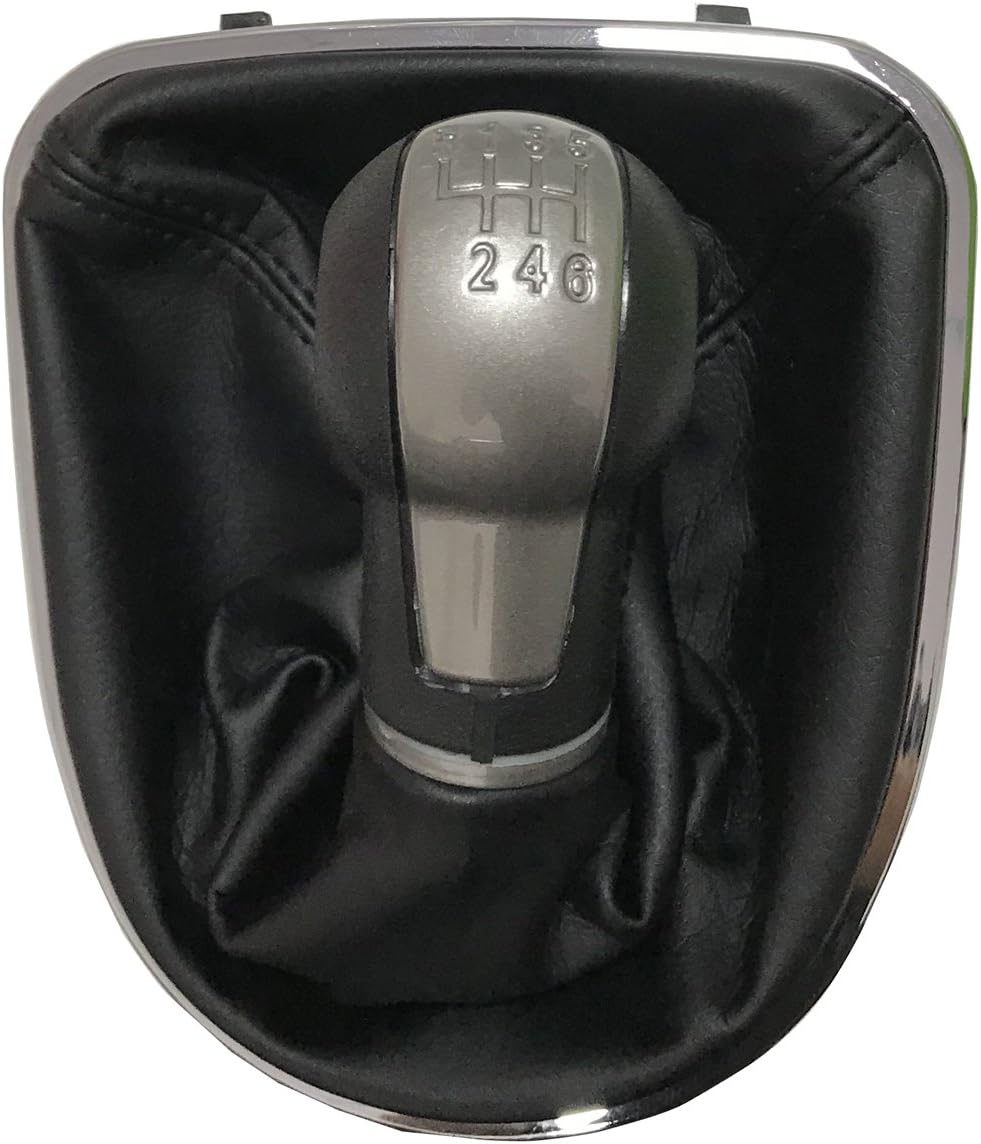 Maxiou Gear Shift Knob With Gaitor Leather Boot Cover For ALTEA LEON II 2 TOLEDO Car Stick Lever 5 6 speed (6-Speed)