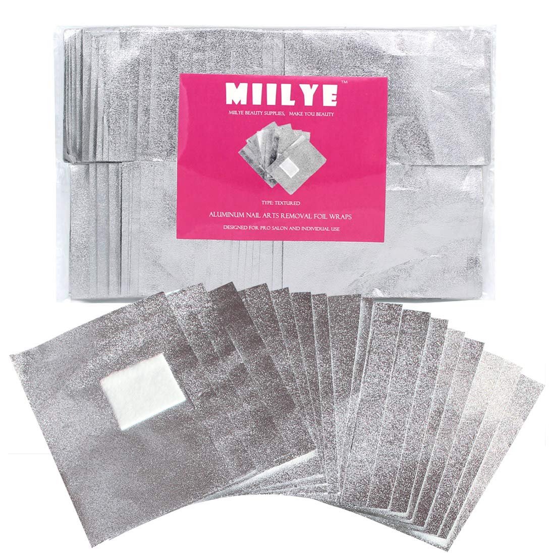 Gel Nail Romver Foil Wraps with Pre-attached Pads for Dip Powder/Acrylic/Shellac/UV Gel Nail Polish Removal Soak off Manicure Tool Kit, 300 Counts : Beauty