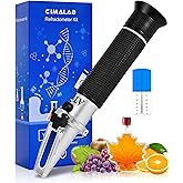 Brix Refractometer 0-90%, Brix Meter Refractometer with ATC, Accurate Sugar Refractometer Maple Syrup, Refractometer Brix for