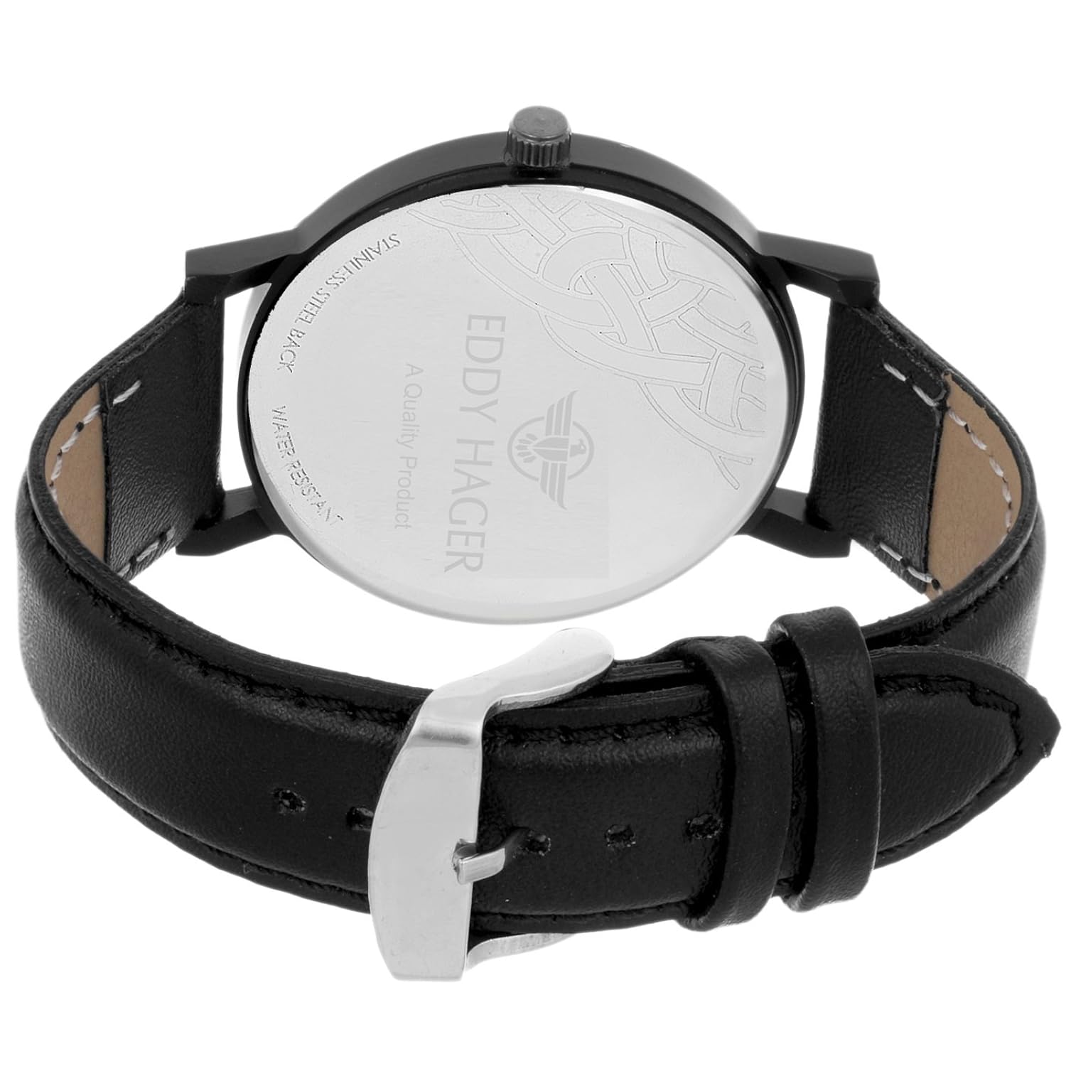 eddy hager black men's watch eh-107-bk