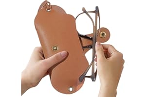 Eyeglass Case Soft,PU Leather Travel Bag with Strap,Glasses Bag Pouch | for Storage Jacket Home Office Travel Gym Backpack Ca