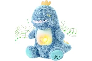 LUCAKUINS Baby Sound Machine Breathing Otter Sleep Buddy Plush Otter Portable Baby Soothers with Sensory Details Music Lights & Rhythmic Breathing Motion