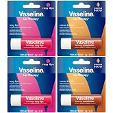 Vaseline Lip Therapy Variety 4-Pack &ndash; Rosy Lips + Cocoa Butter Moisturizing Lip Balm with Vitamin E, 0.16 Oz Ea