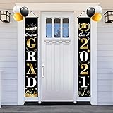 Graduation Decorations-2021,Graduation Decoration Hanging Banner Home Door Porch , Welcome Home Decor Sign,Congrats Graduatio