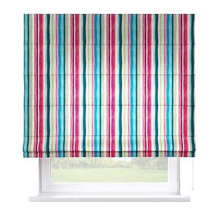 Dekoria Stripes Capri Roman Blind With Fittings Cotton Multi