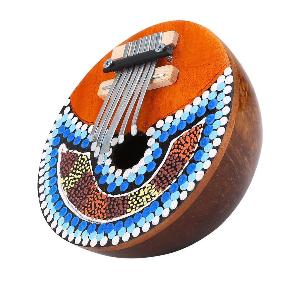 7 Key Thumb Piano, Professional Portable Musical African Mbira Instrument for Music Lover