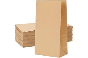 Homrelaxy 60 Pcs 4LB Paper Lunch Bags, 5.1x3.2x9.8 Inch Kraft Paper Bags, Brown Paper Bag for Snacks, Sandwiches, Crafts, Gift Bags