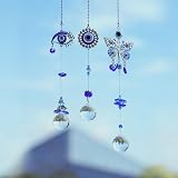 HDCRYSTALGIFTS 3PCS Evil Eye Suncatchers with Crystal Prisms view 5
