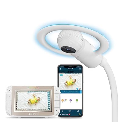 Buy Motorola Halomd Camera Wi Fi Pour Bebe Avec Monture De Lit D Enfant Au Dessus 4 3 Pouces Ecran Couleur Avec Vision Nocturne Infrarouge Et Interphone Compatible Avec L Application De Visualisation A