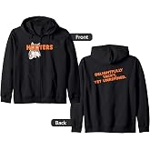 Hooters Throwback Logo Front and Back Wing Restaurant Zip Hoodie