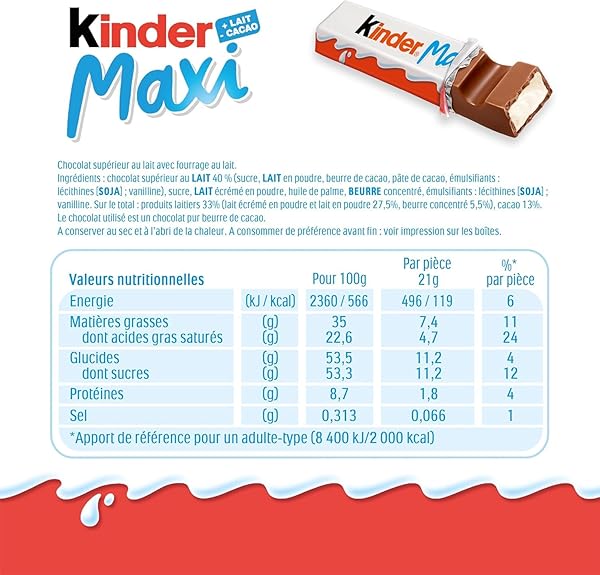 KINDER MAXI CHOCOLATE ( 36 STICK BOX )