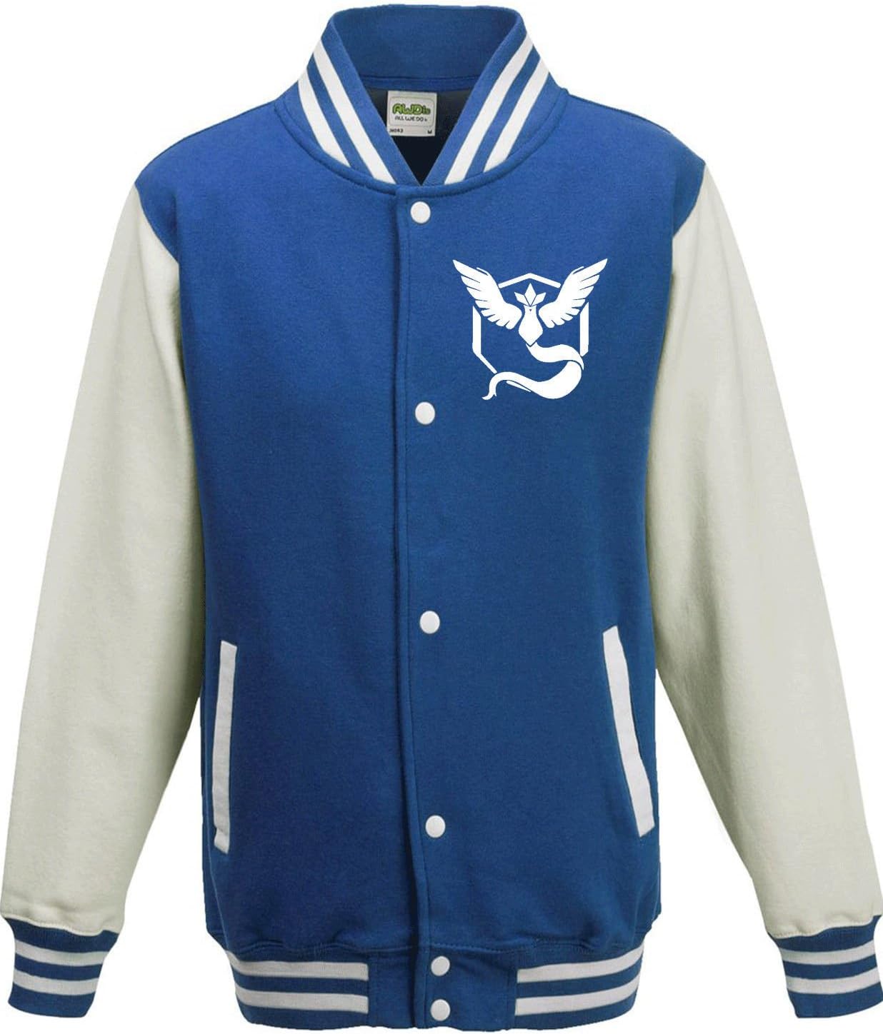 Team Mystic Valor Instinct T-Shirt Varsity Jacket - Pokemon Go Fan Inspired Mens Jumper (M) Black