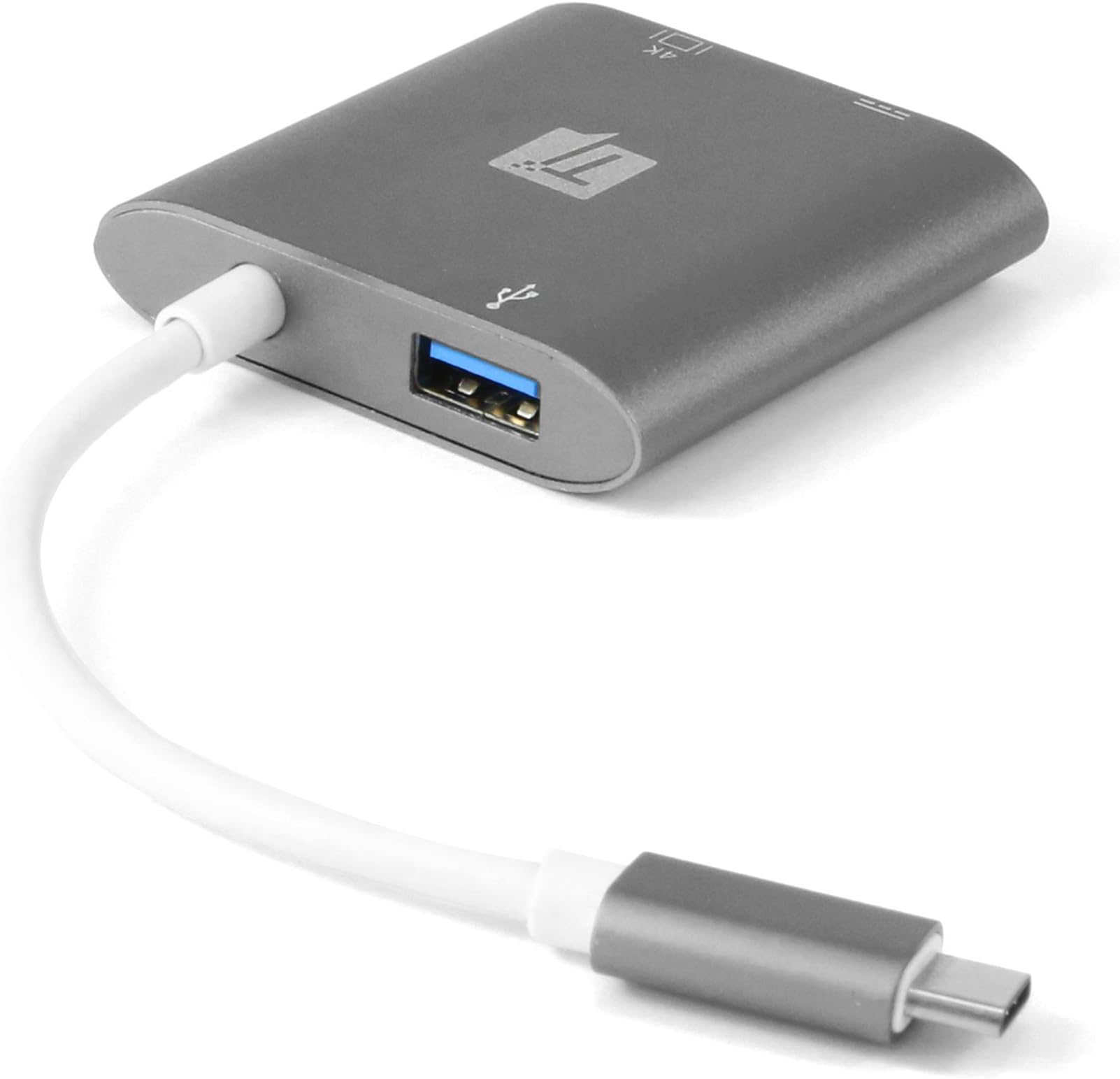 USB C Hub, 3-in-1 Type C Hub, 4K USB C to HDMI Adapter, USB 3.0, with Power Delivery Charging Port for MacBook Pro 2016/2017, Chromebook, XPS, and More (Space Grey)