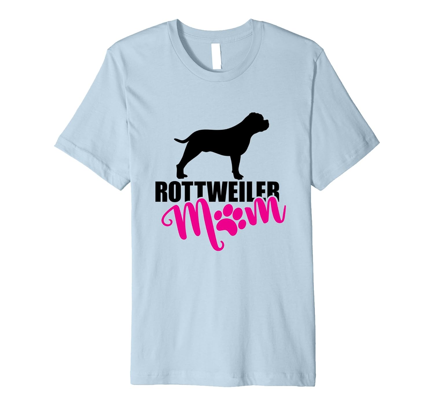 Proud Rottweiler Mom Paw Print T-Shirt-ANZ