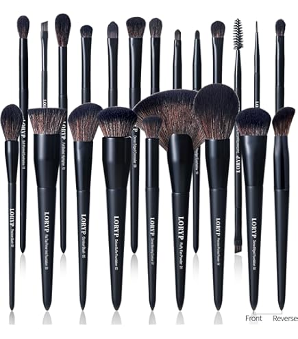 Amazon.com: Expressions 10pc Pro Makeup Brush Set in Black - 10