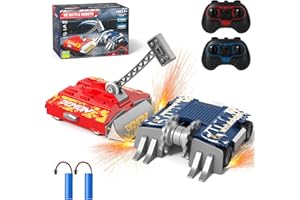 ACIKETO Remote Control Battle Robots Toys for Kids, RC Fighting Robot STEM Toys 4WD 2.4 GHz Combat Remote Control Robot Set B